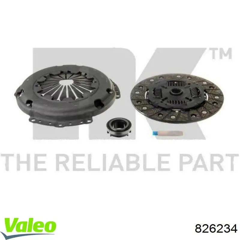 Комплект зчеплення (3 частини) VALEO 826234 ціна, від 144.20 USD