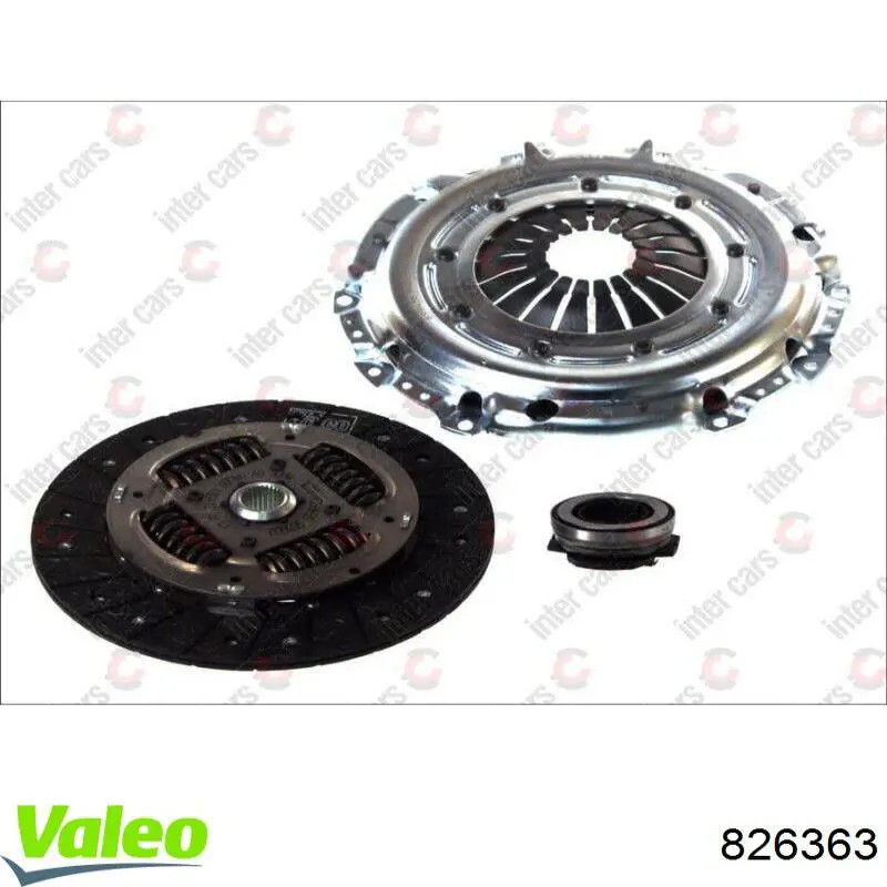 Купити 826363 VALEO Комплект зчеплення (диск, корзина, підшипник)