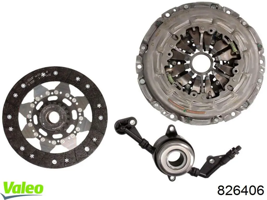 Комплект зчеплення (3 частини) VALEO 826406 ціна, від 227.31 USD