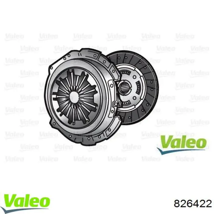 Купити 826422 VALEO Комплект зчеплення (диск, корзина, підшипник)