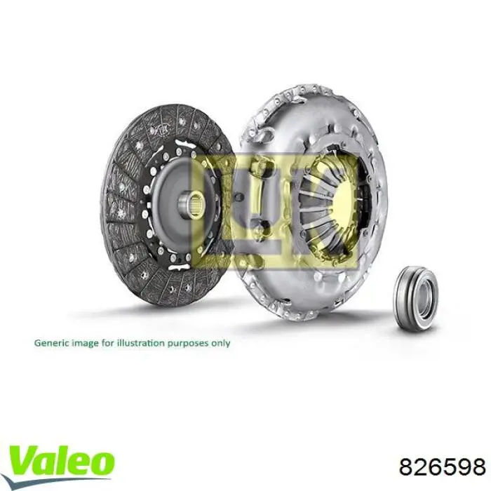 Купити 826598 VALEO Комплект зчеплення (диск, корзина, підшипник)