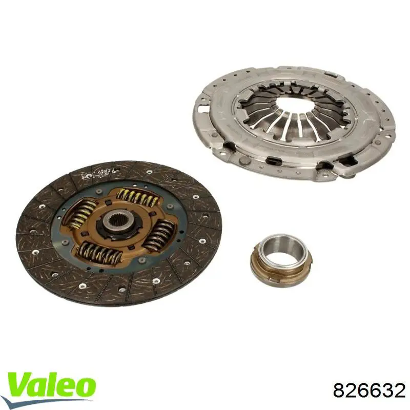 Купити 826632 VALEO Комплект зчеплення (диск, корзина, підшипник)