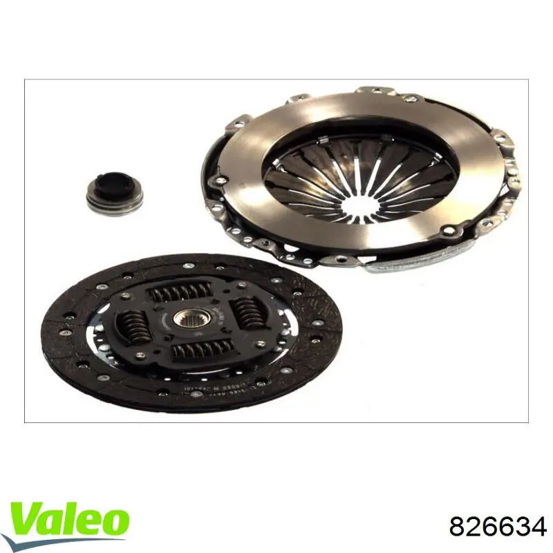 Купити 826634 VALEO Комплект зчеплення (диск, корзина, підшипник)