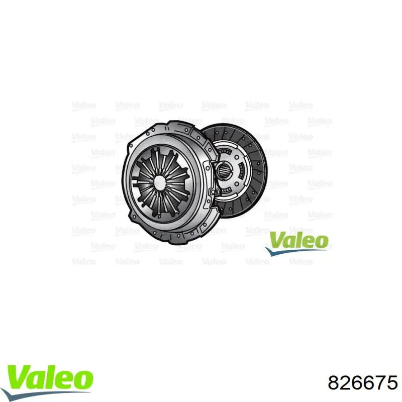 Купити 826675 VALEO Комплект зчеплення (диск, корзина, підшипник)