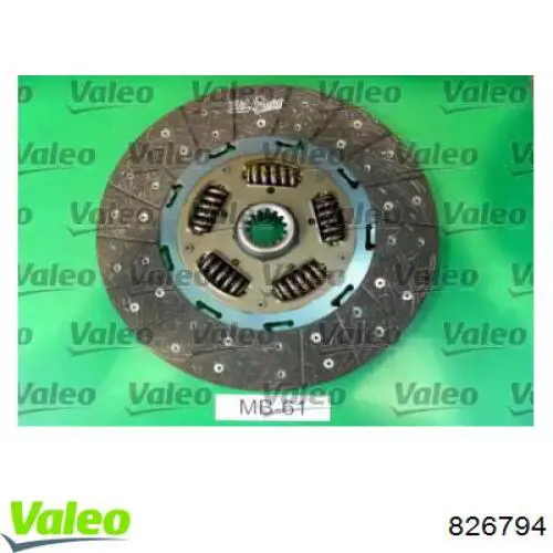 Купити 826794 VALEO Комплект зчеплення (диск, корзина, підшипник)