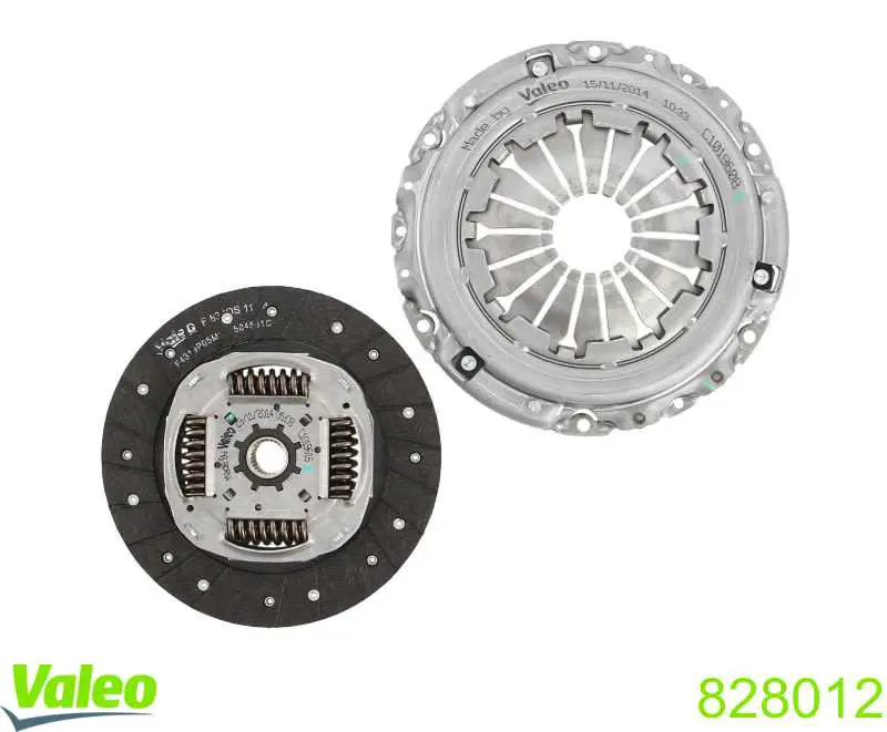 Купити 828012 VALEO Комплект зчеплення (диск, корзина, підшипник)