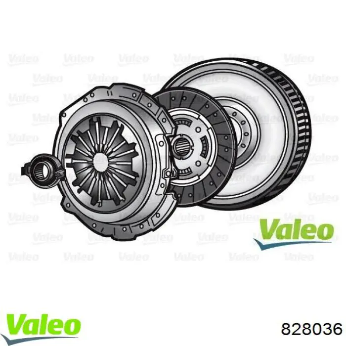 Купити 828036 VALEO Комплект зчеплення (диск, корзина, підшипник)