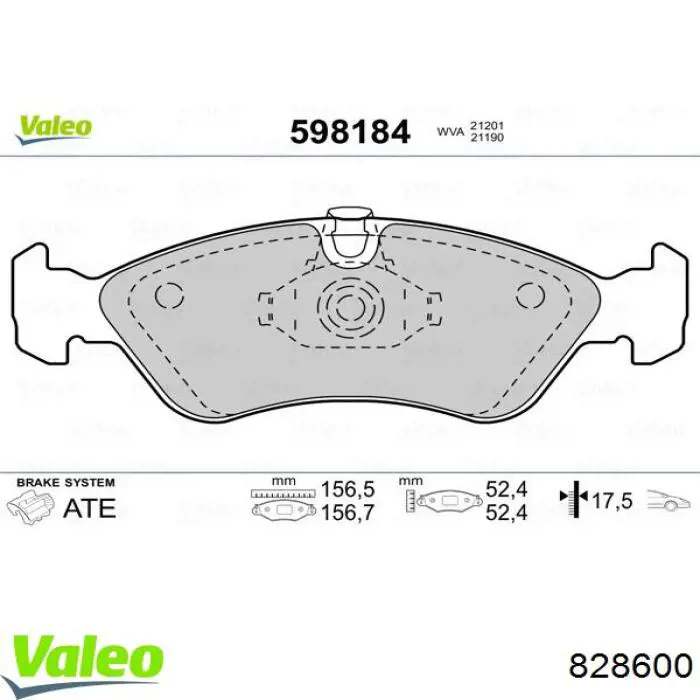 Комплект зчеплення (3 частини) VALEO 828600 ціна, від 126.24 USD