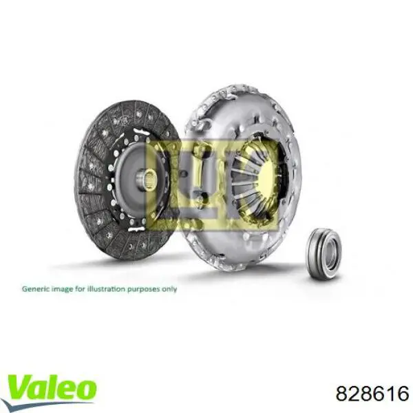 Купити 828616 VALEO Комплект зчеплення (диск, корзина, підшипник)