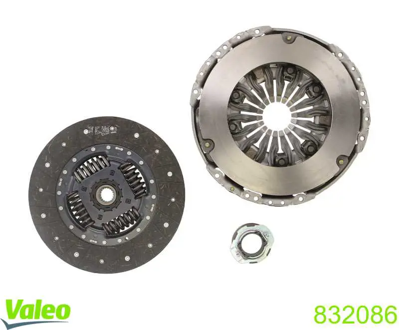 Купити 832086 VALEO Комплект зчеплення (диск, корзина, підшипник)