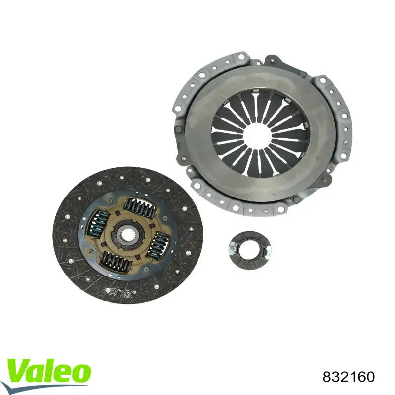 Купити 832160 VALEO Комплект зчеплення (диск, корзина, підшипник)