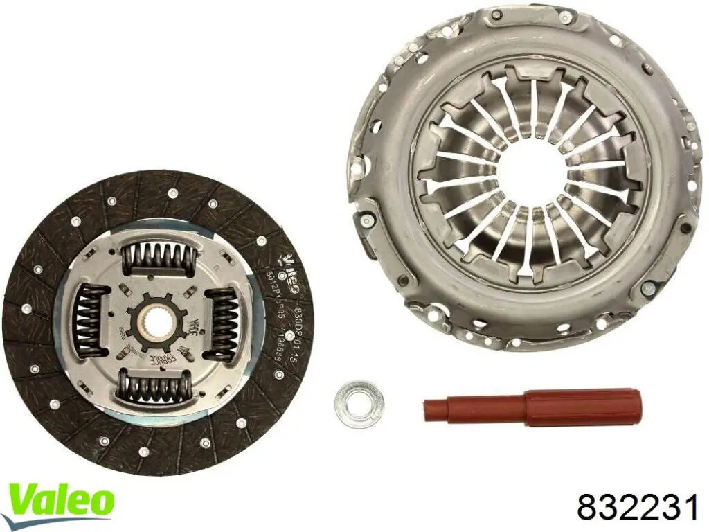 Купити 832231 VALEO Комплект зчеплення (диск, корзина, підшипник)