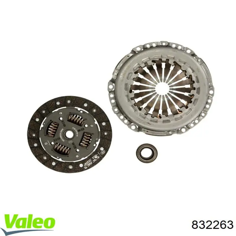 Купити 832263 VALEO Комплект зчеплення (диск, корзина, підшипник)