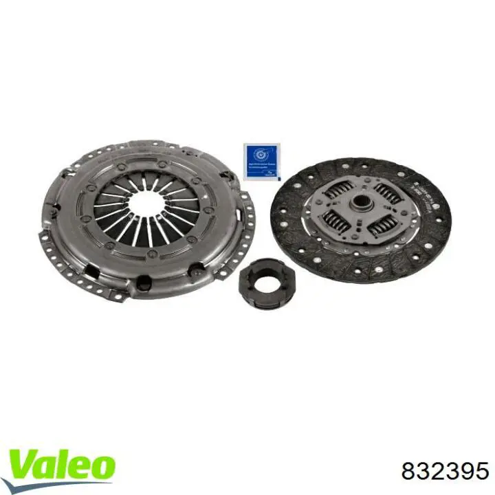 Купити 832395 VALEO Комплект зчеплення (диск, корзина, підшипник)