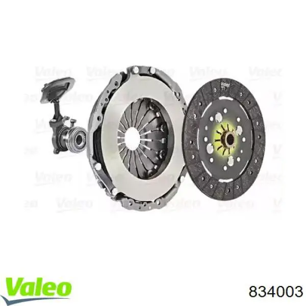Купити 834003 VALEO Комплект зчеплення (диск, корзина, підшипник)