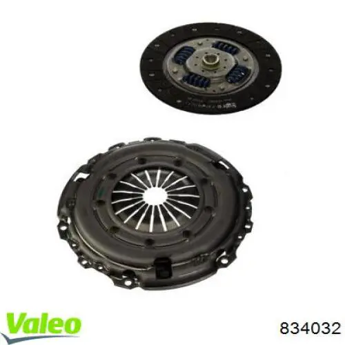 Купити 834032 VALEO Комплект зчеплення (диск, корзина, підшипник)