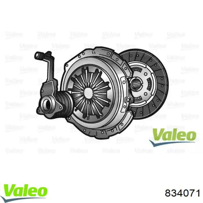 Комплект зчеплення (3 частини) VALEO 834071 ціна, від 176.68 USD