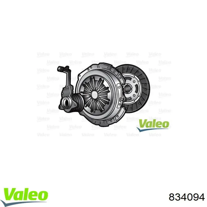 Купити 834094 VALEO Комплект зчеплення (диск, корзина, підшипник)