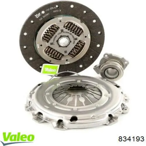 Купити 834193 VALEO Комплект зчеплення (диск, корзина, підшипник)