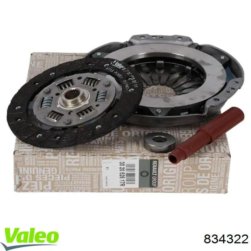 Комплект зчеплення (3 частини) VALEO 834322 ціна, від 120.08 USD