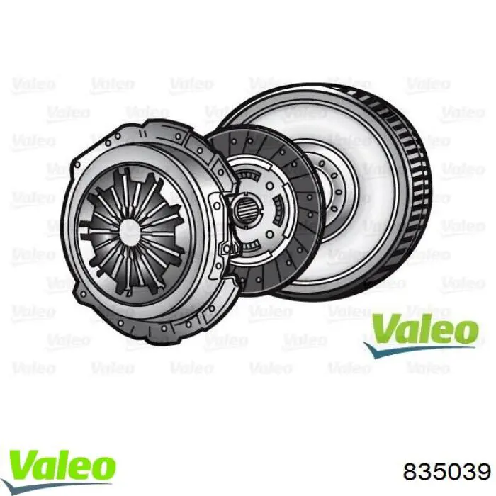 Купити 835039 VALEO Комплект зчеплення (диск, корзина, підшипник)