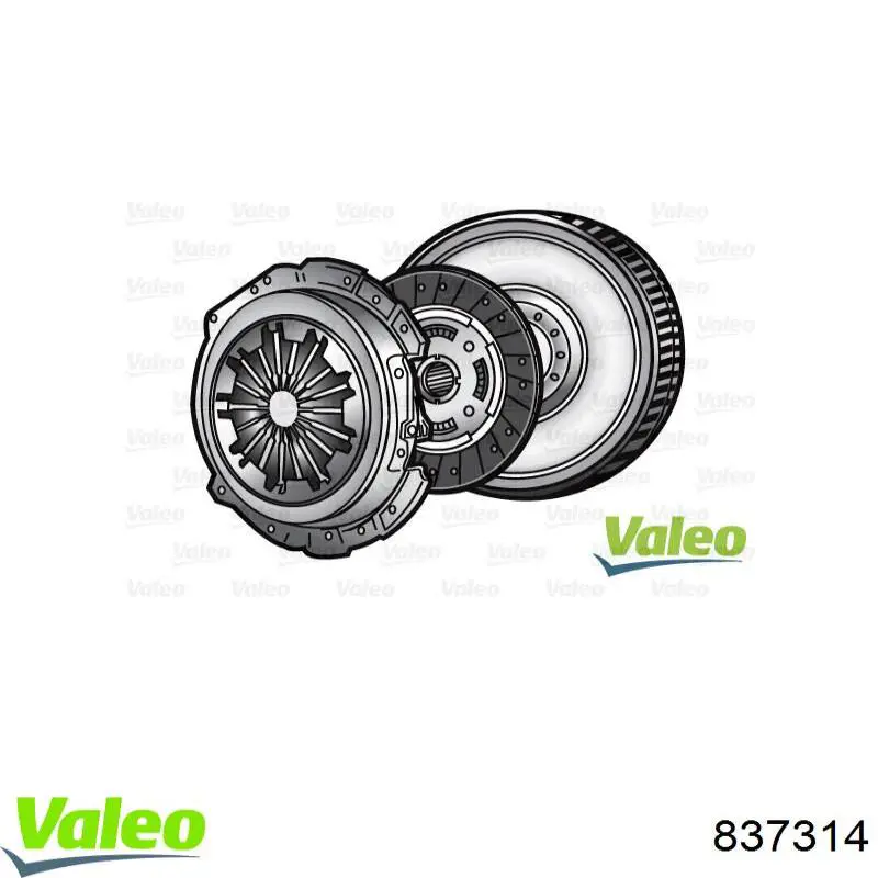Купити 837314 VALEO Комплект зчеплення (диск, корзина, підшипник)