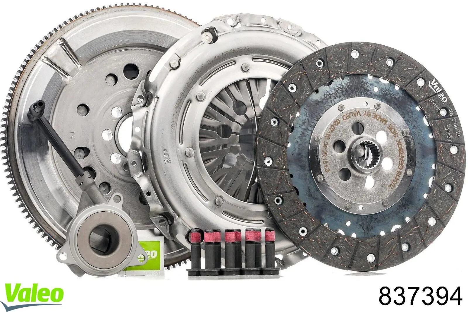 Купити 837394 VALEO Комплект зчеплення (диск, корзина, підшипник)