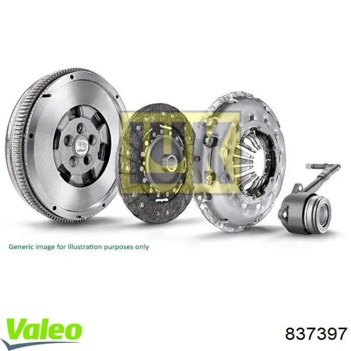 Купити 837397 VALEO Комплект зчеплення (диск, корзина, підшипник)