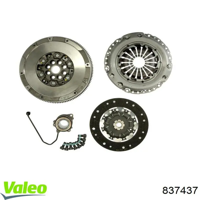 Купити 837437 VALEO Комплект зчеплення (диск, корзина, підшипник)