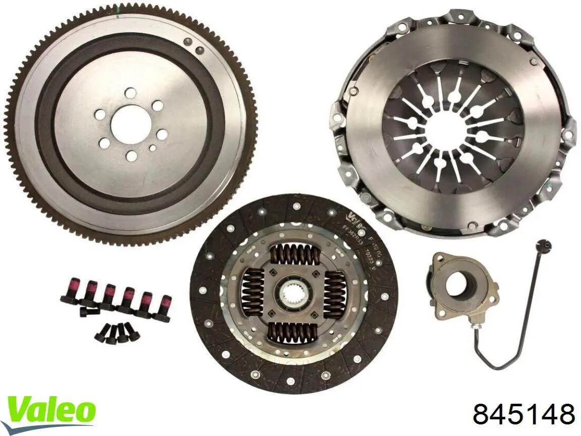 Купити 845148 VALEO Комплект зчеплення (диск, корзина, підшипник)
