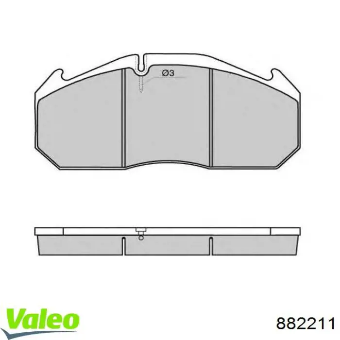 Тормозні колодки VALEO 882211