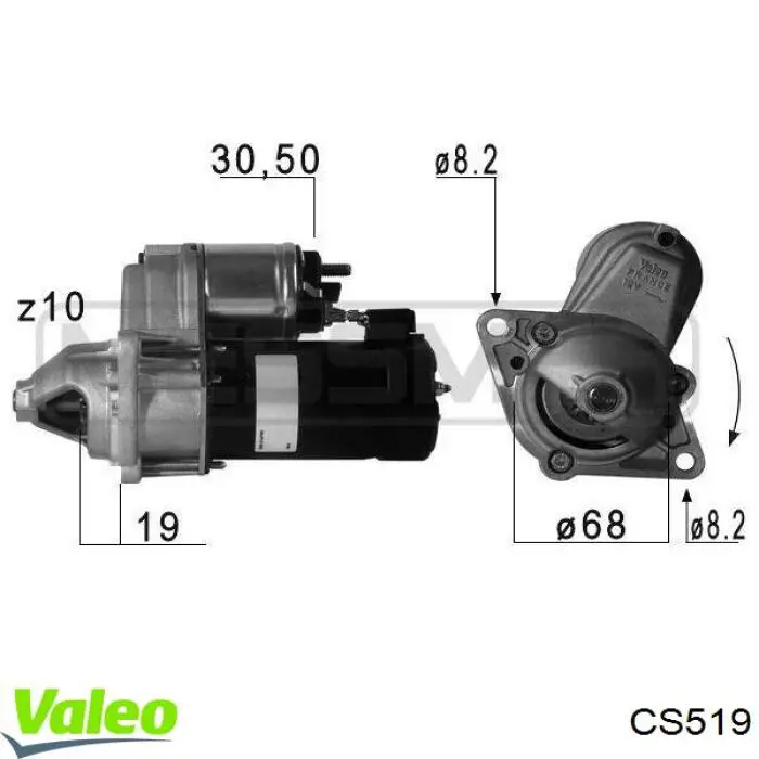 Стартер CS519 VALEO