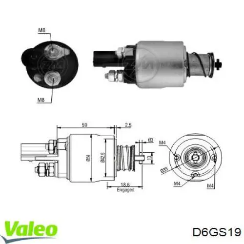 Стартер D6GS19 VALEO