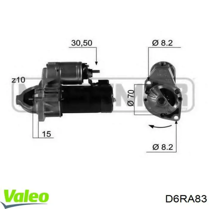 Купити D6RA83 VALEO Стартер