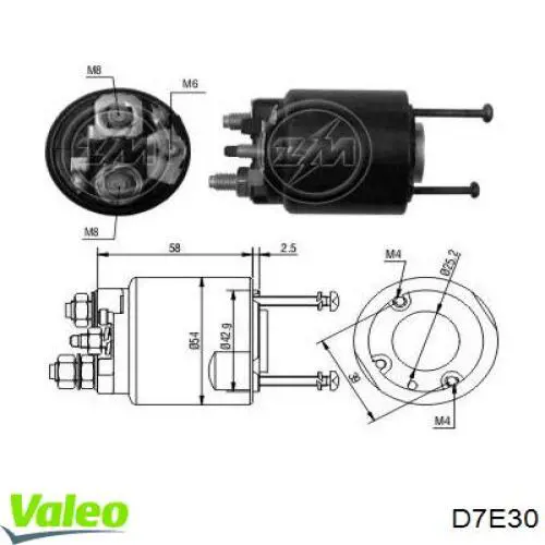 Стартер D7E30 VALEO