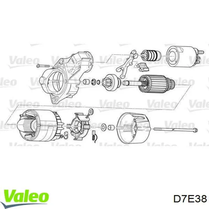 Стартер D7E38 VALEO