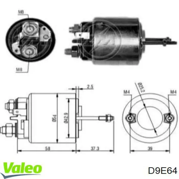 D9E64 VALEO PHC Стартер (0,85 кВт, 12 В)