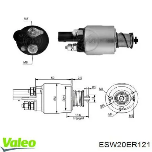 Купити ESW20ER121 VALEO Стартер