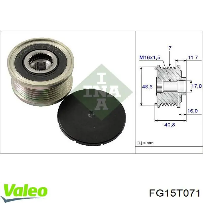 FG15T071 VALEO Авто генератор