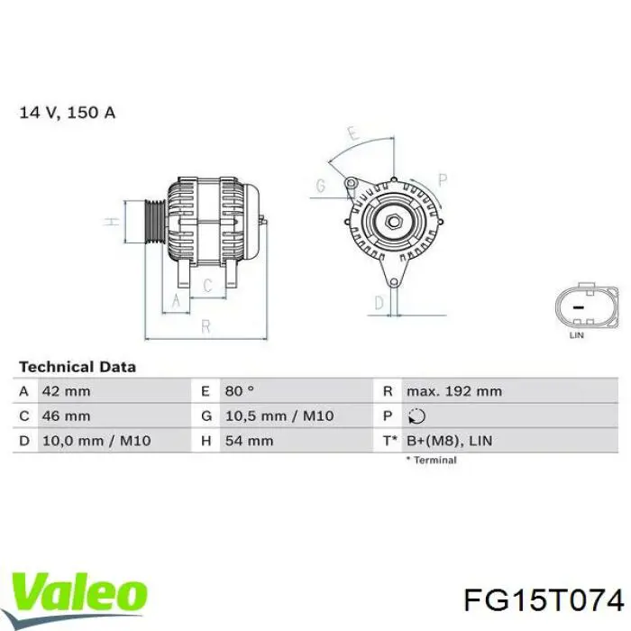 Генератор VALEO FG15T074 ціна, від 70.46 USD