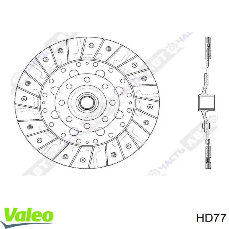 Диск зчеплення HD77 VALEO