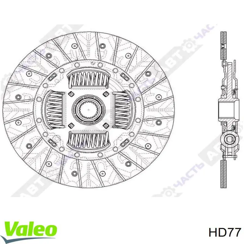 Купити HD77 VALEO Диск зчеплення