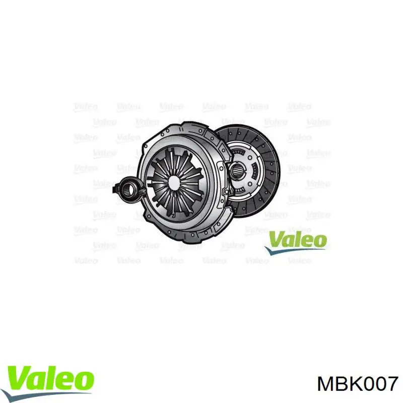 MBK007 VALEO комплект зчеплення (3 частини)