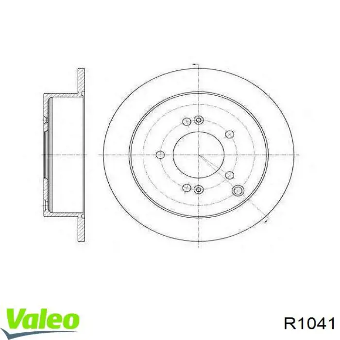 Диск гальмівний задній R1041 VALEO