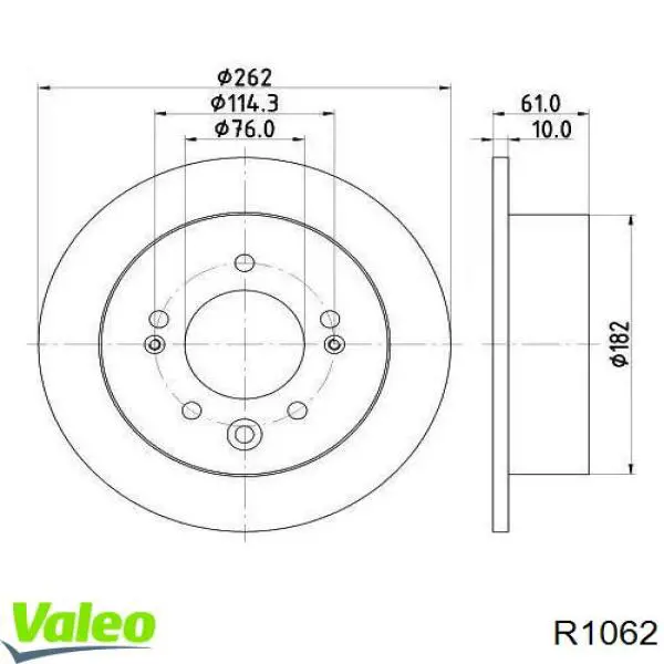 R1062 VALEO Дискові гальма