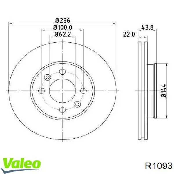 Купити R1093 VALEO Ротор гальмівний