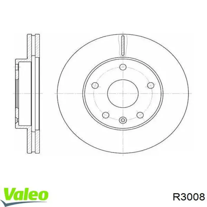 R3008 VALEO диск гальмівний передній
