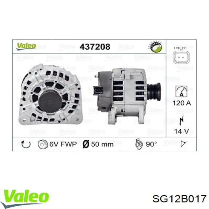 SG12B017 VALEO генератор