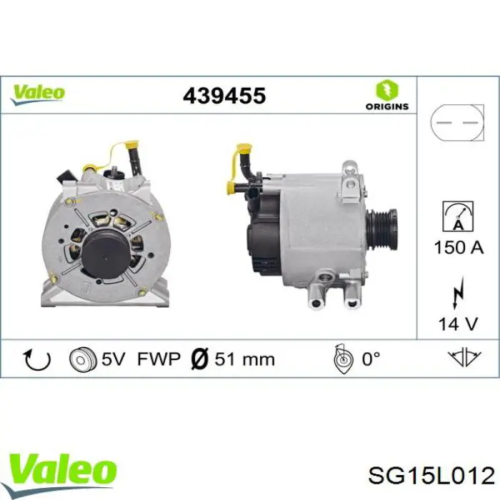 Генератор VALEO SG15L012 ціна, від 244.59 USD