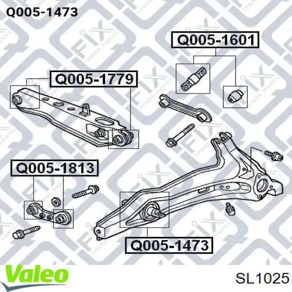 SL1025 VALEO Солдатик стабілізатора, переднього, правий
